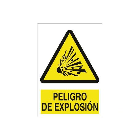 SEÑAL POLIESTIRENO 297X210 MM. PELIGRO DE EXPLOSIÓN
