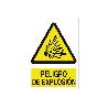 SEÑAL POLIESTIRENO 297X210 MM. PELIGRO DE EXPLOSIÓN