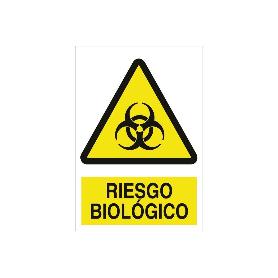 SEÑAL POLIESTIRENO 420X297 MM. RIESGO BIOLÓGICO