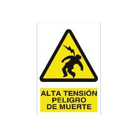 SEÑAL POLIESTIRENO 297X210 MM ALTA TENSIÓN PELIGRO DE MUERTE