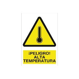 SEÑAL ADHESIVA 148X105 MM. ¡PELIGRO! ALTA TEMPERATURA