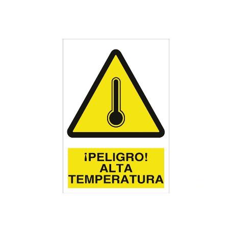 SEÑAL POLIESTIRENO 297X210 MM ¡PELIGRO! ALTA TEMPERATURA