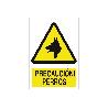 SEÑAL POLIESTIRENO 297X210MM. ¡PRECAUCIÓN! PERROS