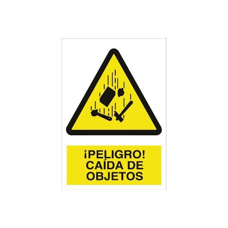 SEÑAL POLIESTIRENO 297X210 MM. ¡PELIGRO! CAÍDA DE OBJETOS