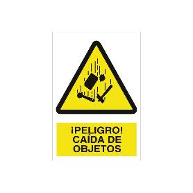 SEÑAL POLIESTIRENO 420X297MM. ¡PELIGRO! CAÍDA DE OBJETOS