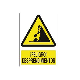 SEÑAL POLIESTIRENO 420X297MM. ¡PELIGRO! DESPRENDIMIENTOS