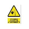 SEÑAL ADHESIVA 148X105MM. ¡PELIGRO! RIESGO DE ATRAPAMIENTO