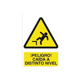 SEÑAL POLIESTIRENO 297X210 MM. ¡PELIGRO! CAÍDA A DISTINTO NIVEL