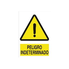 SEÑAL POLIESTIRENO 297X210 MM. PELIGRO INDETERMINADO
