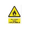 SEÑAL POLIESTIRENO 297X210 MM. PELIGRO GAS INFLAMABLE