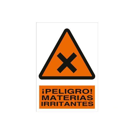 SEÑAL POLIESTIRENO 420X297MM. ¡PELIGRO! MATERIAS IRRITANTES