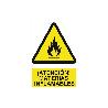SEÑAL POLIESTIRENO 210X148MM. ¡ATENCIÓN! MATERIAS INFLAMABLES