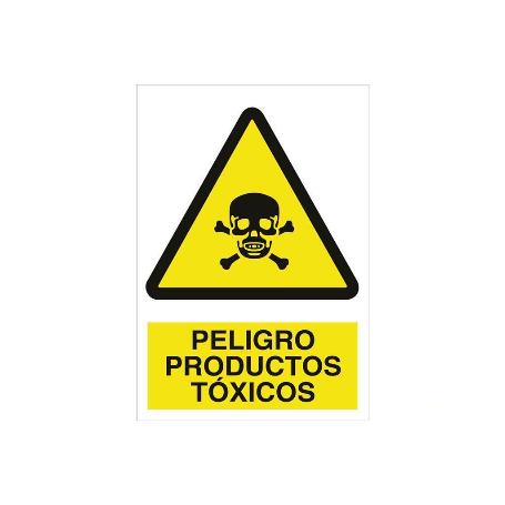 SEÑAL ADHESIVA 148X105MM. PELIGRO PRODUCTOS TÓXICOS