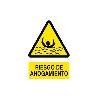 SEÑAL POLIESTIRENO 210 X 148 MM RIESGO DE AHOGAMIENTO. EL DISEÑO DE LA SEÑAL PUEDE VARIAR, PERO EN NINGÚN CASO SE V