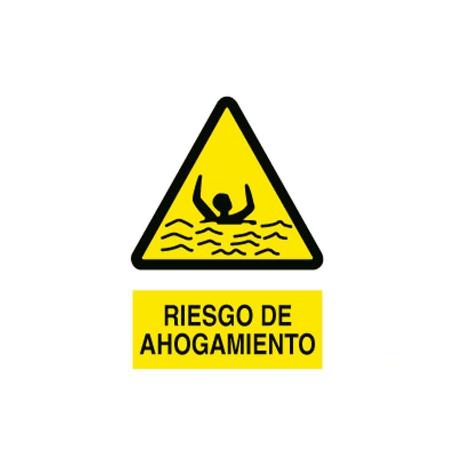 SEÑAL POLIESTIRENO 420X297 MM. RIESGO DE AHOGAMIENTO. EL DISEÑO DE LA SEÑAL PUEDE VARIAR, PERO EN NINGÚN CASO SE VA