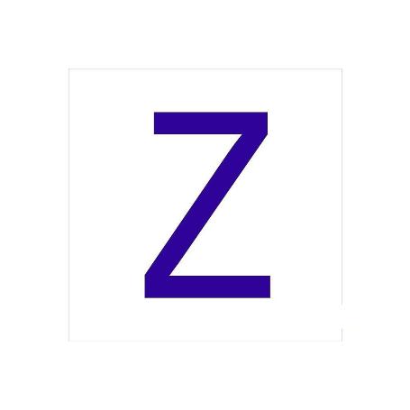 SEÑAL GLASSPACK ADHESIVA 62X62MM. Z LETRA EN GLASSPACK