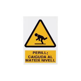 SEÑAL POLIESTIRENO 297X210 MM PERILL CAIGUDA MATEIX NIVELL