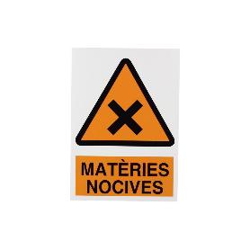 SEÑAL POLIESTIRENO 297X210 MM PERILL MATÈRIES NOCIVES