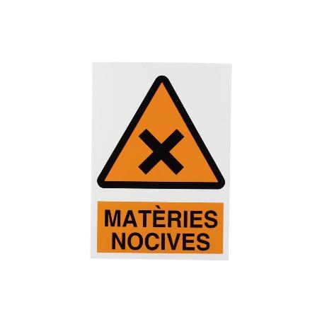 SEÑAL POLIESTIRENO 297X210 MM PERILL MATÈRIES NOCIVES