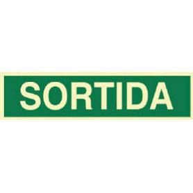 SEÑAL LUMINISCENTE 400X100MM SORTIDA