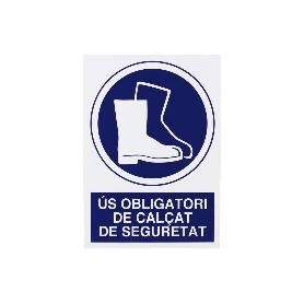 SEÑAL POLIESTIRENO 297X210 MM OBLIGATORI CALCAT SEGURETAT