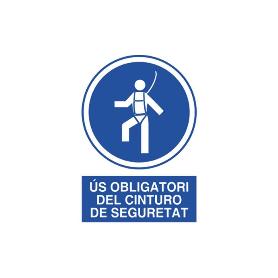 SEÑAL POLIESTIRENO 297X210 MM OBLIGATORI CINTURO SEGURETAT