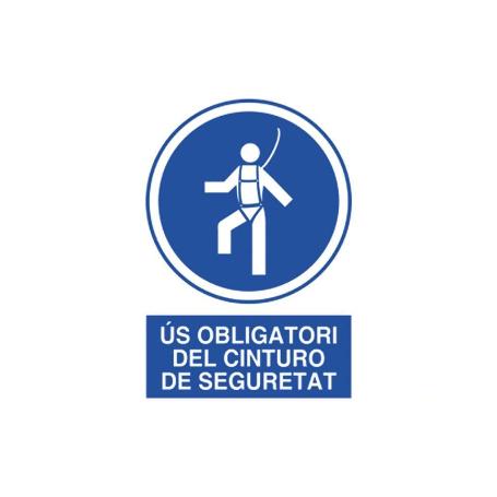 SEÑAL POLIESTIRENO 297X210 MM OBLIGATORI CINTURO SEGURETAT