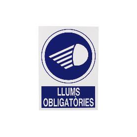 SEÑAL POLIESTIRENO 297X210 MM OBLIGATORI LLUMS