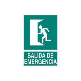 SEÑAL LUMINISCENTE 297X210MM. SALIDA DE EMERGENCIA TEXTO