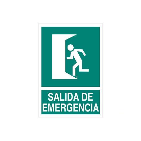 SEÑAL LUMINISCENTE 297X210MM. SALIDA DE EMERGENCIA TEXTO