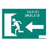 SEÑAL LUMINISCENTE 297X210MM. SALIDA EMERGENCIA IZQUIERDA TEXTO