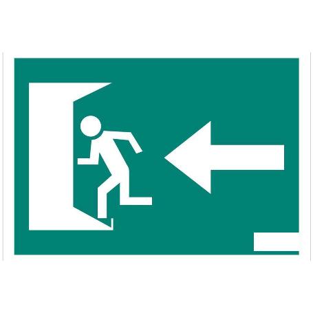 SEÑAL LUMINISCENTE 297X210MM. SALIDA EMERGENCIA IZQUIERDA