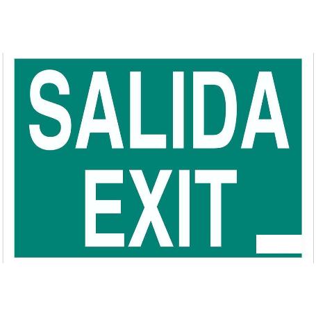 SEÑAL LUMINISCENTE 210X148MM. SEÑAL SALIDA / EXIT