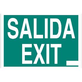 SEÑAL LUMINISCENTE 420X297MM. SEÑAL SALIDA / EXIT