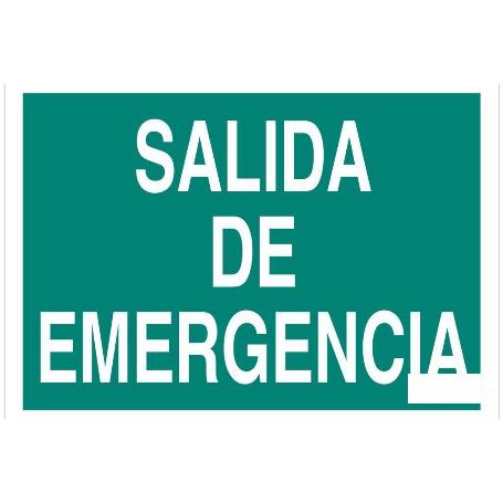 SEÑAL LUMINISCENTE 210X148MM. SALIDA DE EMERGENCIA TEXTO