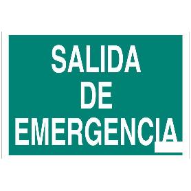 SEÑAL LUMINISCENTE 297X210MM. SALIDA DE EMERGENCIA TEXTO