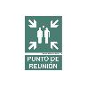 SEÑAL LUMINISCENTE 210X148MM. PUNTO DE REUNIÓN PICTOGRAMA + TEXTO