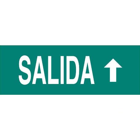 SEÑAL LUMINISCENTE 400X100MM. SEÑAL SALIDA ARRIBA