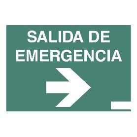 SEÑAL LUMINISCENTE 210X148MM. SALIDA DE EMERGENCIA TEXTO
