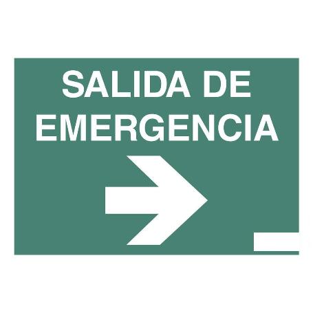 SEÑAL LUMINISCENTE 297X210MM. SALIDA DE EMERGENCIA TEXTO