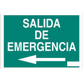 SEÑAL LUMINISCENTE 210X148MM. SALIDA DE EMERGENCIA TEXTO