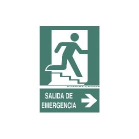 SEÑAL LUMINISCENTE 210X148MM. SALIDA DE EMERGENCIA TEXTO