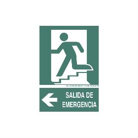 SEÑAL LUMINISCENTE 297X210MM. SALIDA DE EMERGENCIA TEXTO