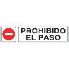 SEÑAL GLASSPACK ADHESIVA 175X45MM. PROHIBIDO EL PASO