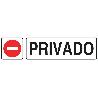 SEÑAL GLASSPACK ADHESIVA 175X45MM. PRIVADO