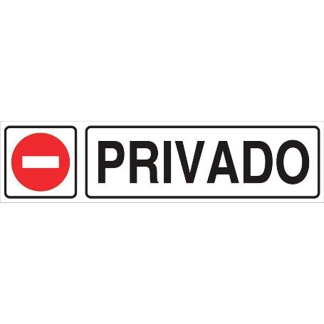 SEÑAL GLASSPACK ADHESIVA 250X62MM. PRIVADO