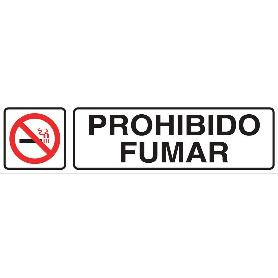 SEÑAL GLASSPACK ADHESIVA 250X62MM. PROHIBIDO FUMAR