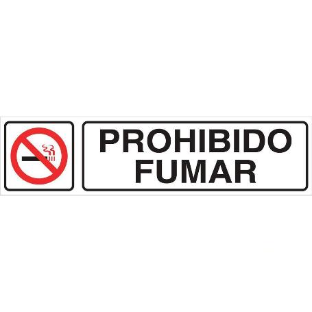 SEÑAL GLASSPACK ADHESIVA 250X62MM. PROHIBIDO FUMAR