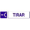 SEÑAL GLASSPACK ADHESIVA 250X62MM. TIRAR