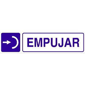 SEÑAL GLASSPACK ADHESIVA 250X62MM. EMPUJAR